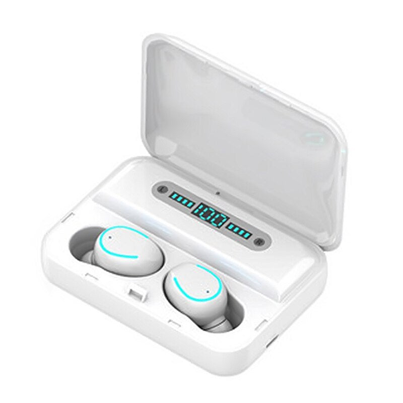 Waterproof Bluetooth 5.0 Wireless Earphones CVC 8.0 Noise Reduction Touch LED Digital Display Earbuds with 3500mAh Charging Box - 63705 White / United States Find Epic Store