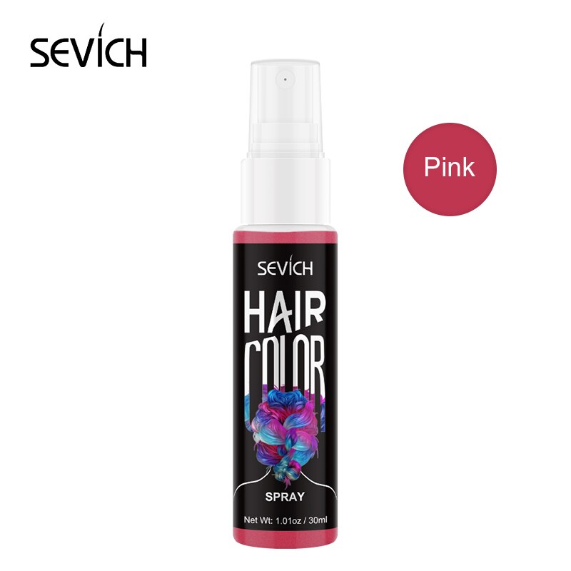 Sevich 30ml Temporary Hair Dye Spray DIY Hair Color Liquid Washable 5 colors One Time Hair Color Spray Instant color - 200001173 United States / Pink Find Epic Store