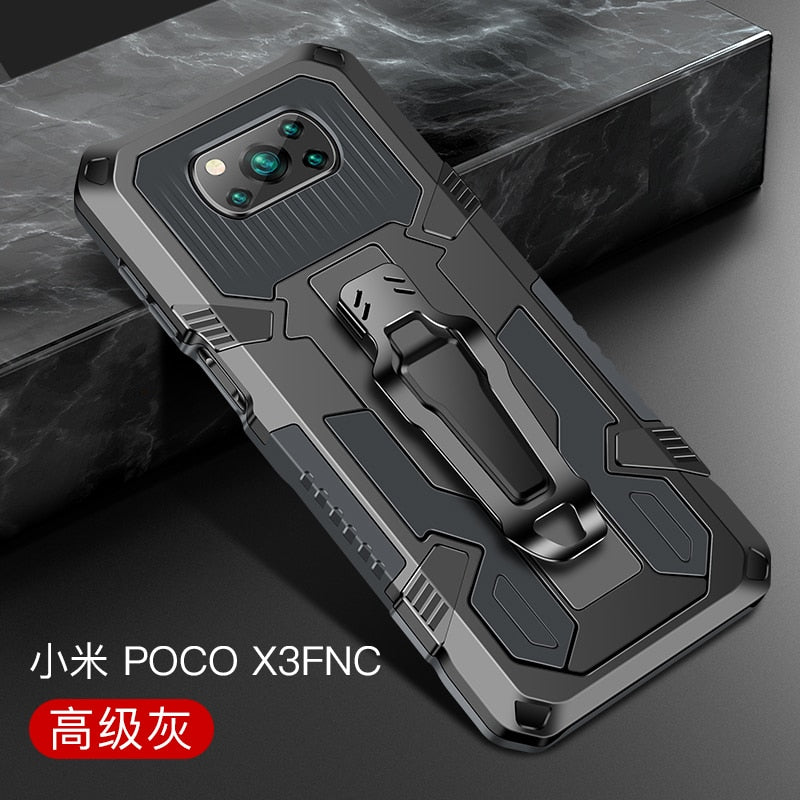 Gray Color Case - Shockproof Case For Xiaomi POCO X3 NFC Redmi Note 10 9 9S 7 8 5 10 Pro 9A 9C For Xiaomi POCO X3 Rugged Hybrid Armor Stand Covers - 380230 For POCO X3 / Gray / United States Find Epic Store