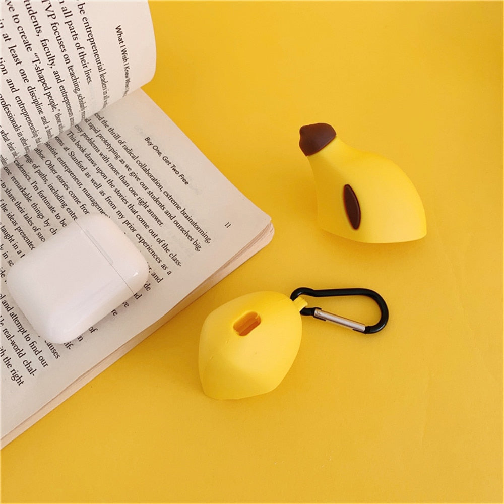 Case For AirPods Pro 2 1 Luxury 3D Cute Banana Airpod Earphone Protector Cover Accessories with Keychain For AirPods pro Case - 200001619 Find Epic Store
