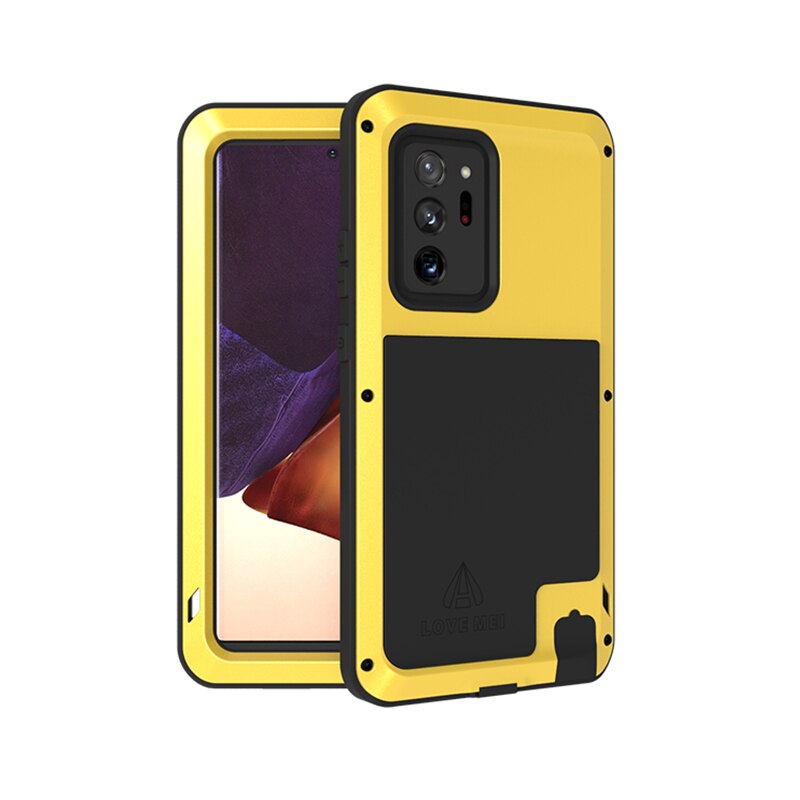 Aluminum Metal Case For Samsung Galaxy Note 20 Ultra Case Original Lovemei Shockproof Drop Heavy Duty Protection Doom Armor - 380230 for note 20 ultra / Yellow / United States|No Retail Package Find Epic Store