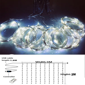 Christmas Decorations for Home 3m Curtain String Light Flash Fairy Garland Home Decor Navidad 2021 Xmas Decoration New Year 2022 - 0 Find Epic Store