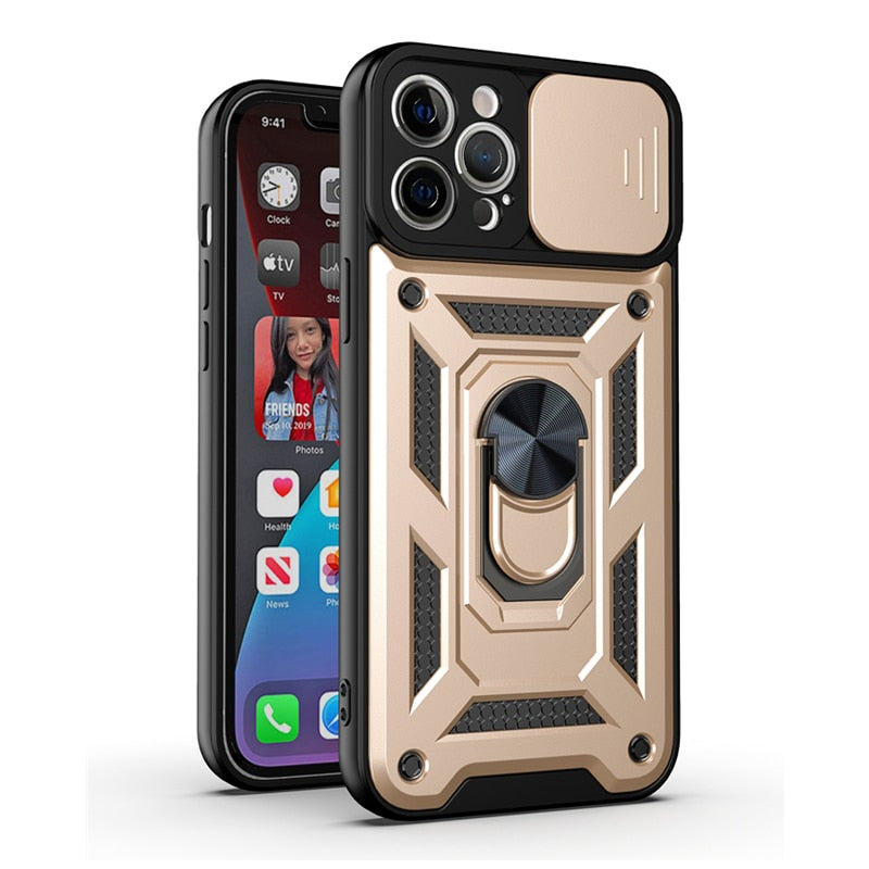 Gold Color Case - Slide Camera Lens Protect Phone Case for iPhone 11 12 Pro Max Mini XS Max XR X 7 8 Plus SE2 Military Grade Bumpers Armor Cover - 380230 For iPhone 7 / Gold Phone Cases / United States Find Epic Store