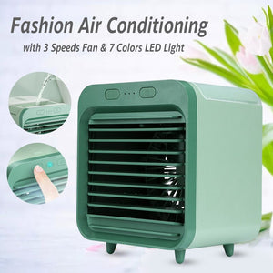 2021 New Mini USB Portable Air Cooler Fan Air Conditioner Light Desktop Air Cooling Fan Humidifier Purifier For Office Bedroom - 618 Find Epic Store