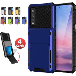 Business Armor Slide Wallet Card Slots Holder Cover for LG Stylo 7 4G 5G Case Phone Cases Armor Slide Card Case For LG Stylo 7 - 380230 Find Epic Store