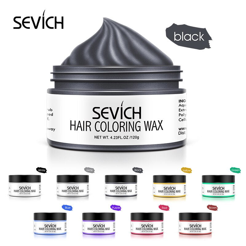 Sevich 9 Colors Unisex Hair Color Wax Temporary Hair Dye Strong Hold Disposable Pastel Dynamic Hairstyles Black Hair Color Cream - 200001173 Find Epic Store