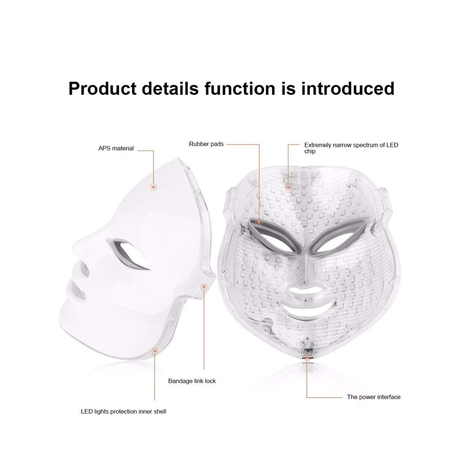 Electric Rejuvenation Photon 7 Colors Light Mask Therapy Wrinkle Acne Tighten Skin Tool Beauty Facial Machine Dropshipping 2021 - 200190144 Find Epic Store