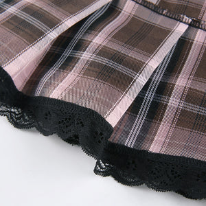 Gothic Y2K Plaid Pleated Skirt - 349 Find Epic Store