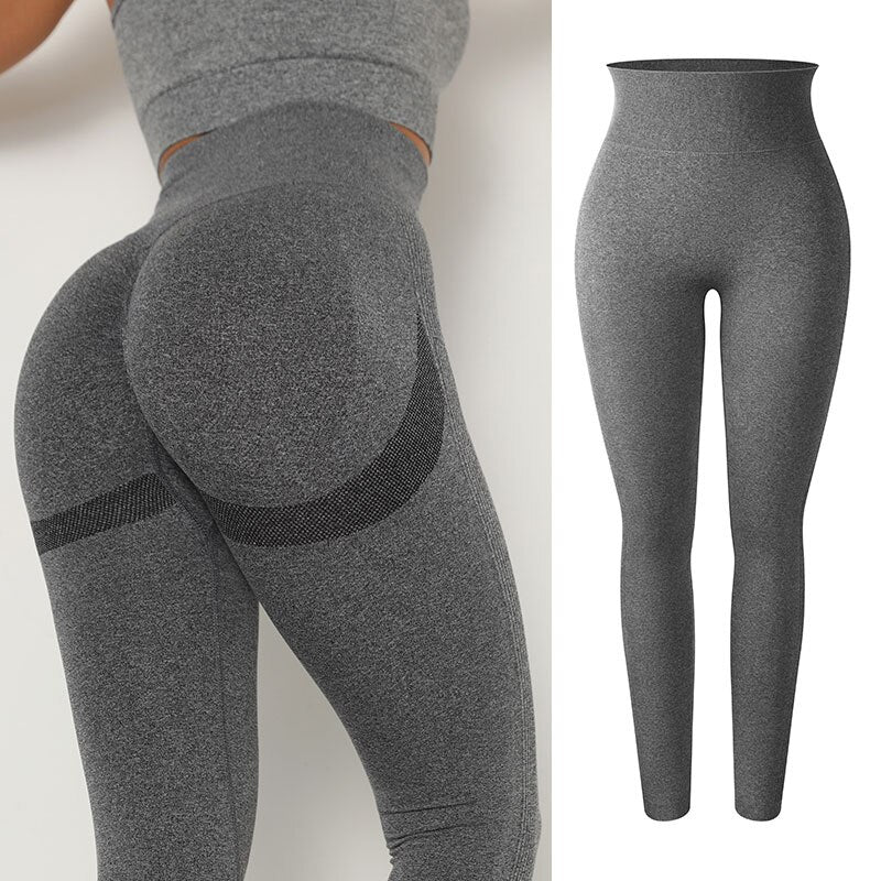 Women Seamless Leggings High Waist Butt Lifter Yoga Pants Tummy Control Compression Leggins Fitness Running Outfits Workout Pant - 0 Gray 1 / S / United States Find Epic Store