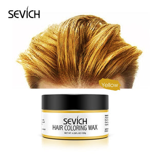 Sevich Styling Products Hair Color Wax Dye One-time Molding Paste 8 Colors Hair Dye Wax Unisex strong hold hair colors cream - 200001173 United States / Yellow Find Epic Store
