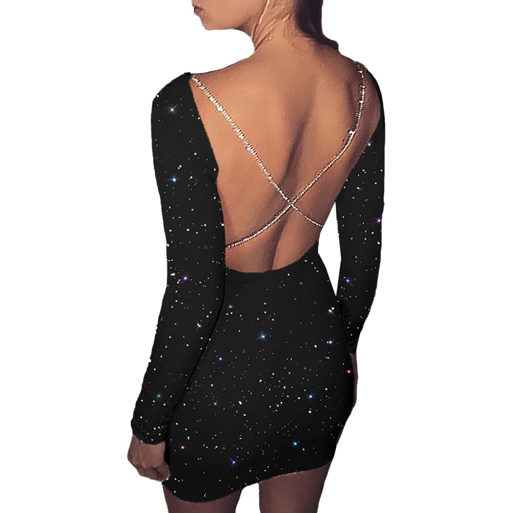 Backless Sexy Dress - 200000347 Black / S / United States Find Epic Store