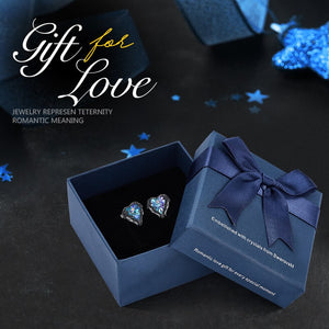 Sparkling Jonquil Heart Crystal Earrings - 200000171 Purple Black in box / United States Find Epic Store