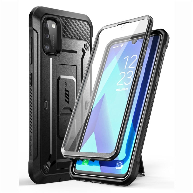 For Samsung Galaxy A41 Case (2020 Release) UB Pro Full-Body Rugged Holster Case Cover with Built-in Screen Protector - 380230 PC + TPU / Black / United States Find Epic Store