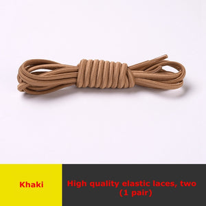 Semicircle Shoelaces Elastic Kids Adult Safety No Tie Shoelace Suitable For All Kinds Of Shoes Leisure Sneakers Lazy Laces - 3221015 Khaki / United States / 100cm Find Epic Store