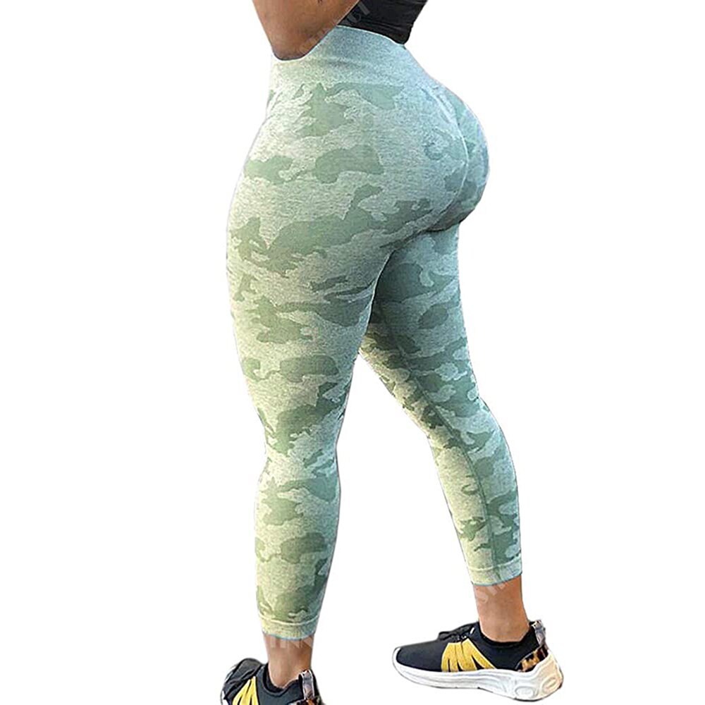 Seamless Elastic Compression High Waist Gym Fitness Yoga Pants - 200000614 Green-Legging / S / United States Find Epic Store