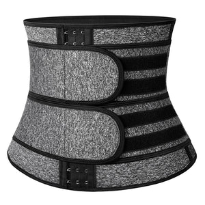 Faja Shapewear Neoprene Sauna Waist Trainer Corset Sweat Belt for Women Weight Loss Compression Trimmer Workout Fitness - 31205 Gray-3 hook 2 belt / S / United States Find Epic Store