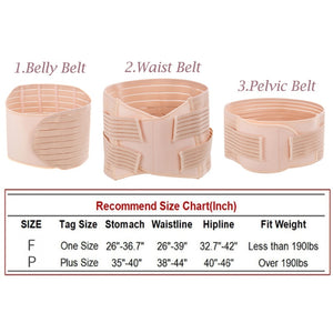 3 in 1 Postpartum Belly Recovery Belt Support Belly Belt Wrap Waist Pelvis Body Shaper Postnatal Shapewear Elastic Strip Shaper - 31205 Find Epic Store