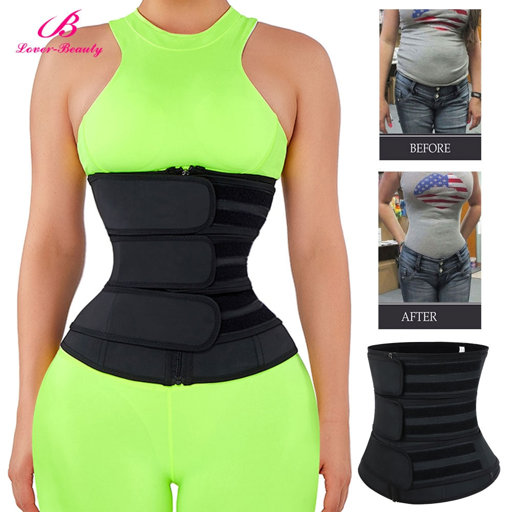 Women Waist Trainer Cincher Belt Tummy Control 3 Powerful Waist Strap Body Shaper High Compression Slimming Girdle Workout Band - 31205 Find Epic Store