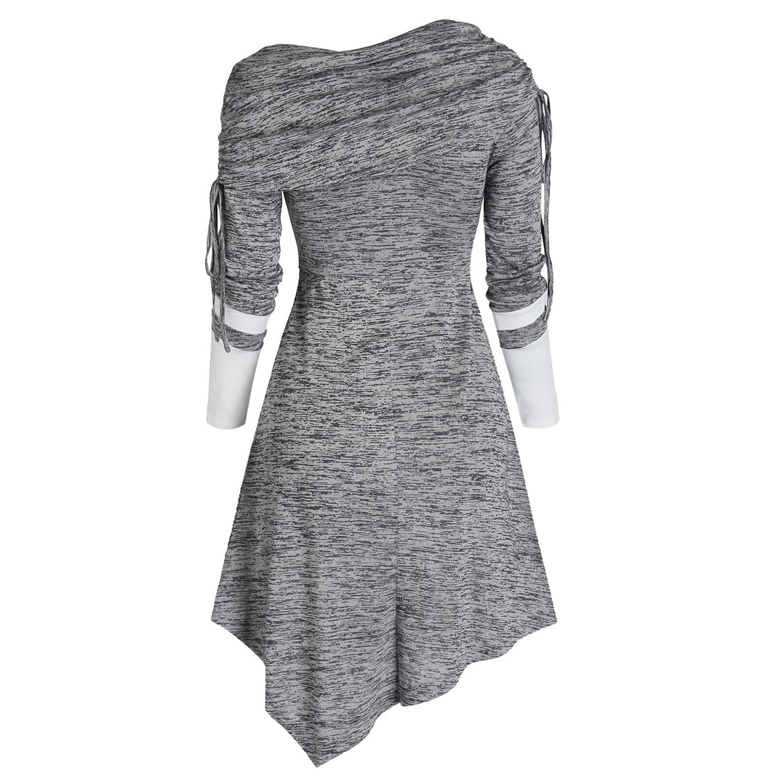Fashion Striped Cinched Cowl Neck Dress - 200000373 Find Epic Store