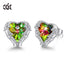 Stud Earrings Embellished with Crystals Women Earrings Angel Wing Heart Earrings Fashion Ear Jewellery Gifts - 200000171 Olive / United States Find Epic Store