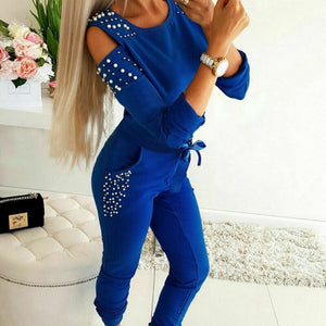 2 Pcs Long Sleeve High Waist Outfit - 201530602 Find Epic Store