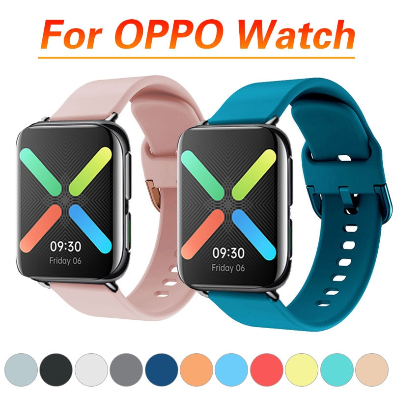 41mm 46mm Watch band for OPPO Watch Soft Silicone Sport Bracelet for OPPO Watch Band 46mm TPU Strap Colorful Wrist Strap 46mm - 200000127 Find Epic Store