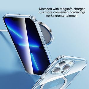 For iPhone 13 Pro Max Magnetic Transparent Case, Rock Cover for iPhone Wireless Charging Ultra Thin TPU Clear Case For iPhone 13 - 0 Find Epic Store