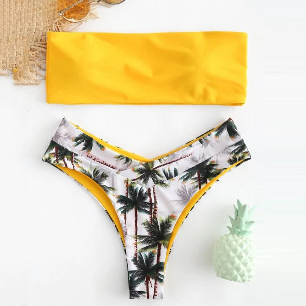 Brazilian Coconut Print Padded Swimwear - 200000598 Find Epic Store