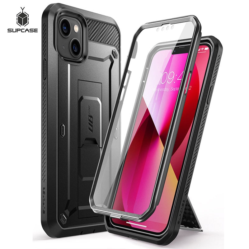 CASE For iPhone 13 Mini Case 5.4 inch (2021) UB Pro Full-Body Rugged Holster Cover with Built-in Screen Protector & Kickstand - 0 Find Epic Store