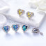 Angel Wings Heart Stud Earrings - 200000171 Find Epic Store