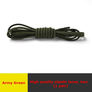 Semicircle Shoelaces Elastic Kids Adult Safety No Tie Shoelace Suitable For All Kinds Of Shoes Leisure Sneakers Lazy Laces - 3221015 Army Green / United States / 100cm Find Epic Store