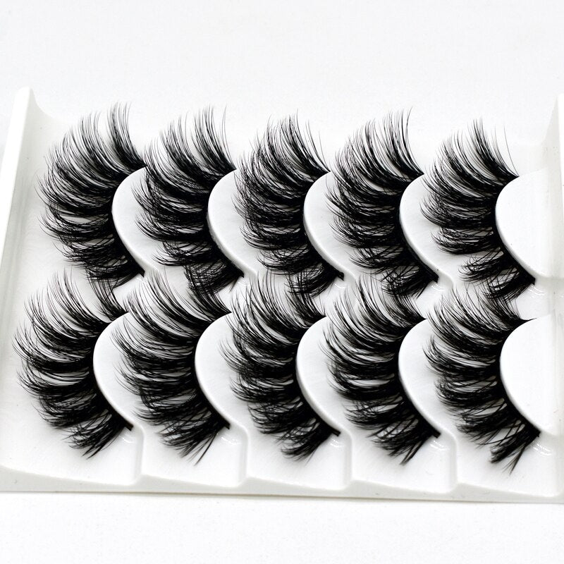 5 pairs 3d mink lashes handmade 3d lashes natural eye lashes makeup lashes extension - 200001197 Find Epic Store