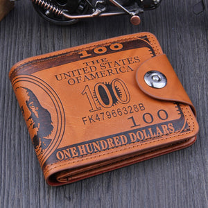 Money Wallet Newest Unisex Us Dollar Bill Wallet Brown Leather Wallet Bifold Credit Card Photo Men Wallet High Quality - 152405 Find Epic Store