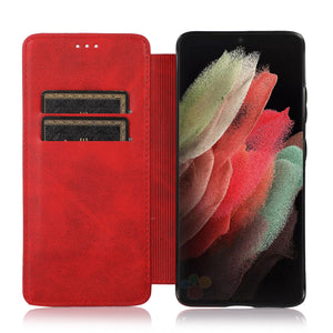 Red Leather Flip Case For Samsung Galaxy S21 S20 Ultra Plus S9 S8 S10 Plus S10E Note Note 20 Ultra 8 9 10 Plus S21 Wallet Flip Cover - 380230 for Galaxy S21 / Red / United States Find Epic Store