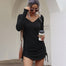 Sexy V neck Black Dress - 200000347 Find Epic Store