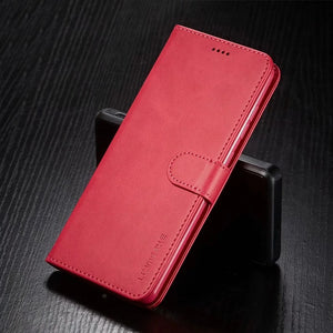 Rose Red Color Case - Leather Wallet Case for A52 S21 S20 Samsung Galaxy Note 20 Ultra FE S10 Plus A72 A52 A71 A51 5G A42 A32 A21s A11 Flip Cover A12 - 380230 For S10 / Rose red / United States Find Epic Store