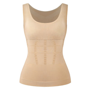 Camisole Body Shaper Women Padded Shapewear Compression Shirt With Pads Waist Trainer Tummy Slimming Tank Tops Seamless Corset - 31205 Beige / M / United States Find Epic Store