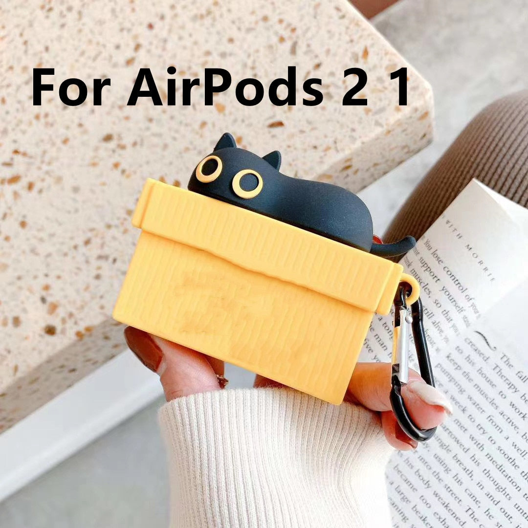 For Apple AirPods Pro 2 1 Case Luxury Cover Cat Cute Earphone Accessories Protector with keychain For funny AirPods Pro 2 1 Case - 200001619 United States / For AirPods 2 1 1 Find Epic Store