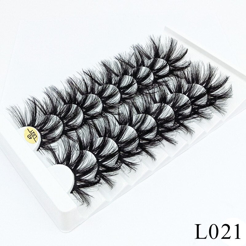 8 pairs of 25mm eyelashes cruelty-free artificial 3D mink eyelashes, soft and natural false eyelashes wholesale manufacturer - 200001197 L021 / United States Find Epic Store