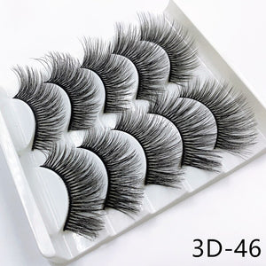 5 pairs 3d mink lashes handmade 3d lashes natural eye lashes makeup lashes extension - 200001197 3D-46 / United States Find Epic Store