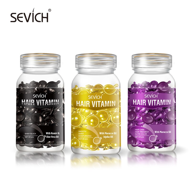 Sevich 3PCS/SET Keratin Complex Oil Hair Vitamin Capsule Damaged Repair Moroccan Oil Nourishing for Anti Hair Loss Smooth Silky - 200001171 United States / 3 Find Epic Store