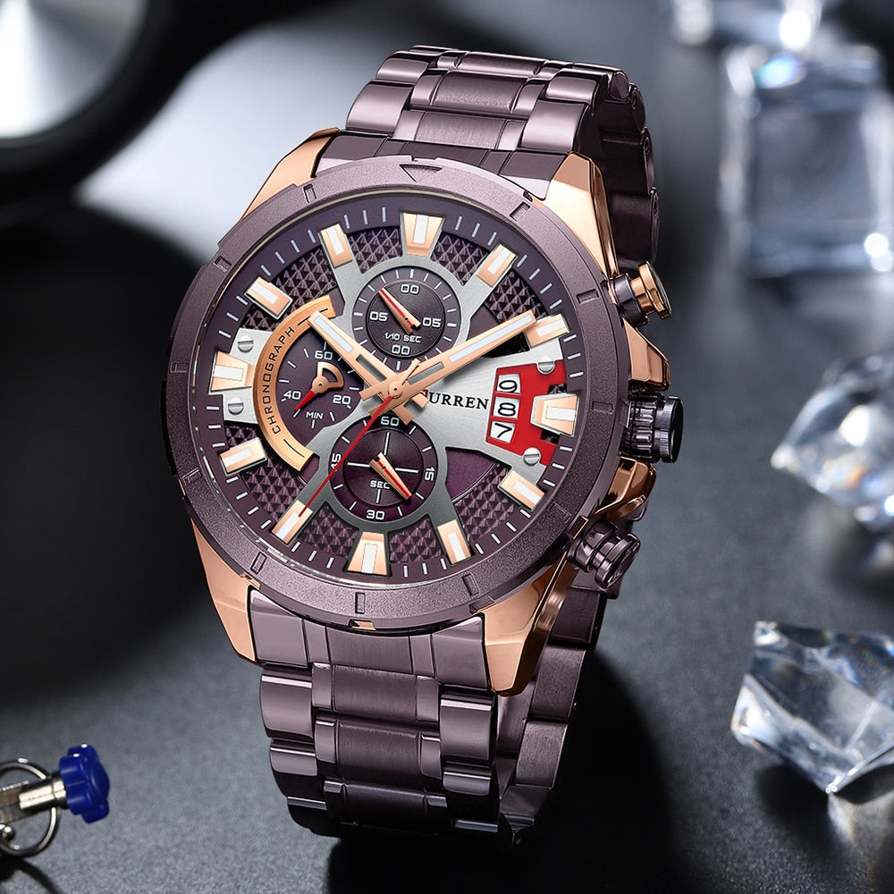 Top Brand Luxury Fashion Watches Men's Casual Quartz Wristwatch Business Watch Men Stainless Steel Waterproof Male Clock - 0 Find Epic Store