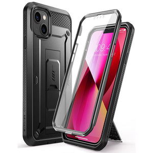 CASE For iPhone 13 Mini Case 5.4 inch (2021) UB Pro Full-Body Rugged Holster Cover with Built-in Screen Protector & Kickstand - 0 PC + TPU / Black / China Find Epic Store