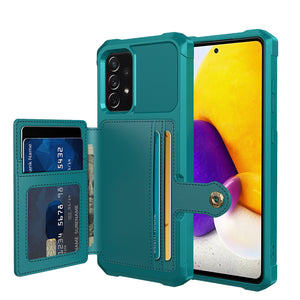 Samsung Galaxy A52/A72 Wallet Case, Luxury PU Leather Wallet Flip Cover Buckle - 380230 for Galaxy A52 / Green / United States Find Epic Store
