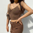 Brown Cyber Y2k Lace Trim Kawaii V Neck Sexy Top - 200000790 Find Epic Store