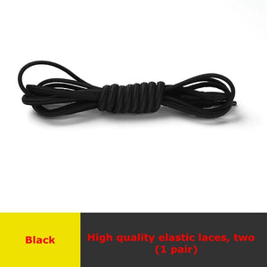 Semicircle Shoelaces Elastic Kids Adult Safety No Tie Shoelace Suitable For All Kinds Of Shoes Leisure Sneakers Lazy Laces - 3221015 Black / United States / 100cm Find Epic Store