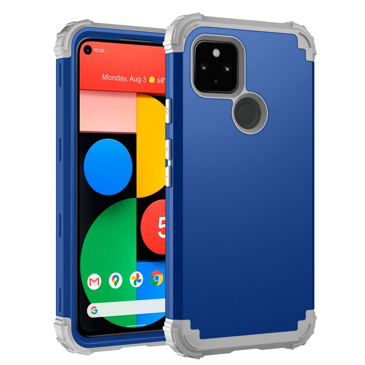 for Google Pixel 5 4 4XL 3 3A XL Shockproof Phone Cases ,PC+TPU 3-Layers Hybrid Full-Body Protect Anti-Knock Phone Shell - 380230 for Pixel 3 / Blue / United States Find Epic Store