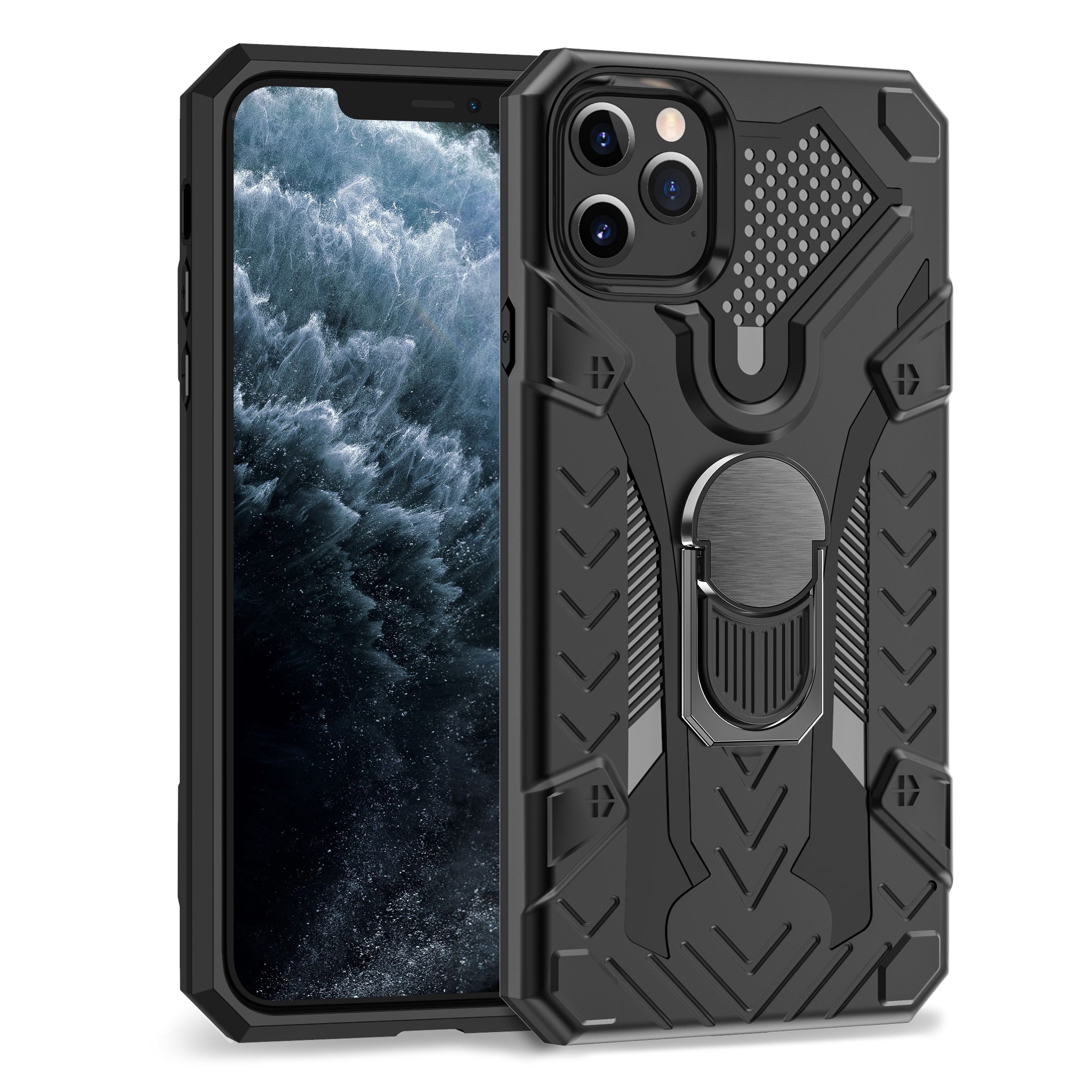 Case For iPhone 12 mini XR X XS 11 12 Pro Max 7 8Plus Case Luxury Armor Shockproof Ring Holder Phone Case For iPhone 12 case - 0 For iPhone 7 / Black phone case / United States Find Epic Store