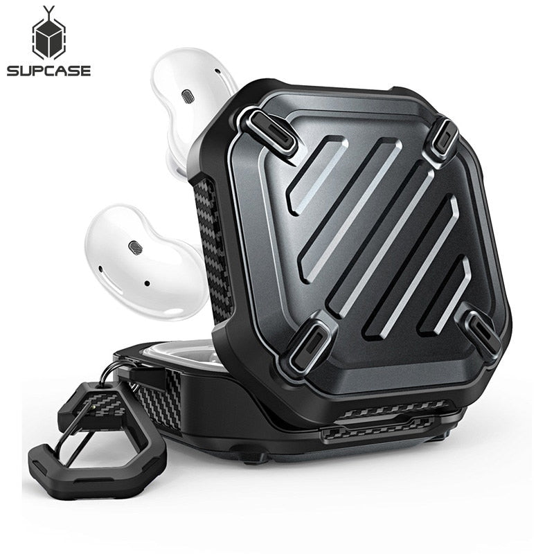 For Samsung Galaxy Buds Live Case (2020) / Buds Pro Case (2021) UB Pro Full-Body Rugged Protective Cover with Carabiner - 200001619 Find Epic Store