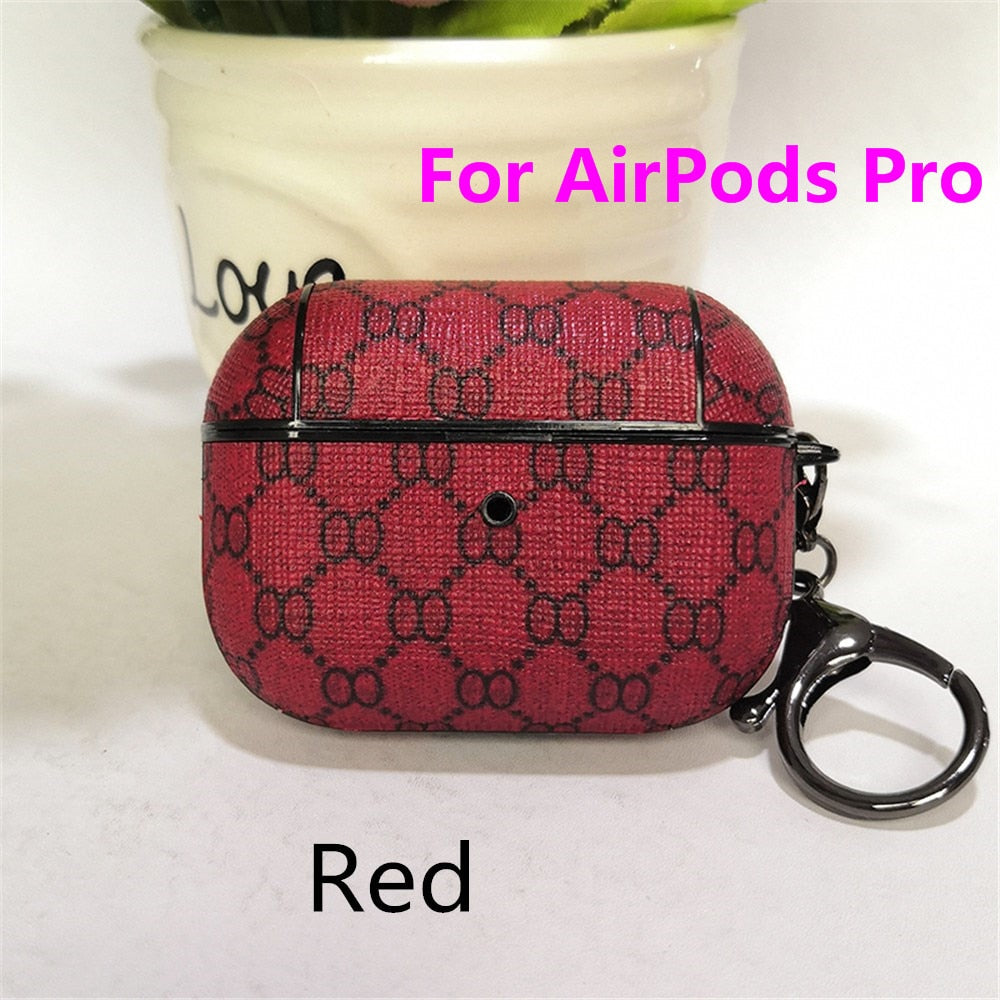 Cover for Airpods Pro 2 1 Luxury Airpod Earphone Protector Designer Air Pod Case Accessories with Keychain for Airpodspro Cases - 200001619 United States / Pro Red Find Epic Store